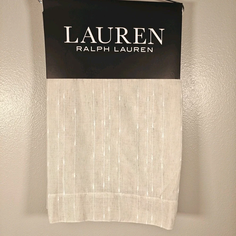 New Ralph Lauren Window Curtains 2 Panels Natural 54 x 96 Linen Back Tab Pocket